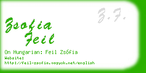 zsofia feil business card